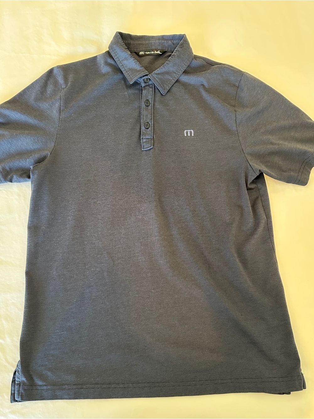 Travis Mathew Men's Slate Gray Polo with Embroidered Logo